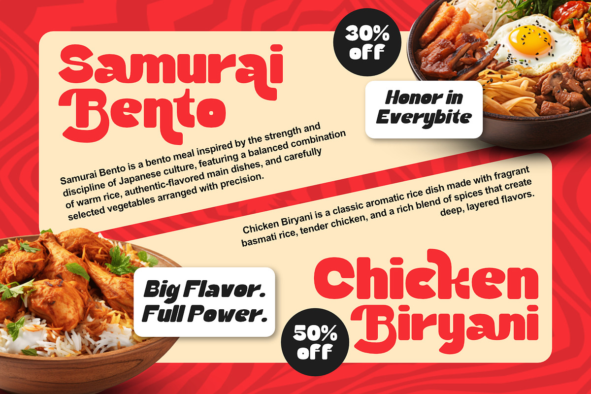 Garnisha - Retro Display Font, a Sans Serif Font by Rishsketch (Photo 2 of 16)