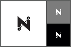 Modern Letter N Logo Icon for Tech a, a Branding & Logo Template by quadrazo