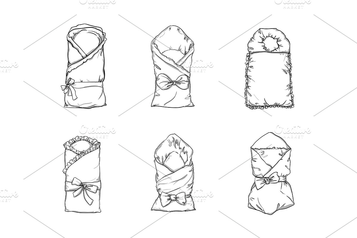 Sketch of clothes for newborns(girl), an Illustration by Sweet_print (Photo 2 of 3)