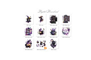 Witch Clipart Set, a Decorative Illustration by Secret Helper (Thumbnail 4 of 4)