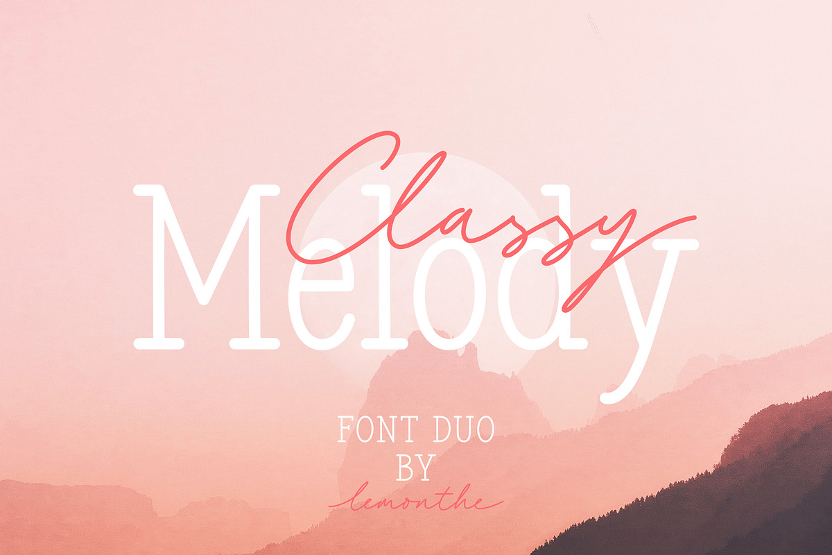 Classy Melody | Font Duo, a Script Font by Lemonthe (Photo 1 of 7)