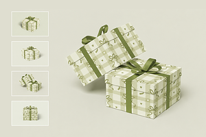 Gift Box Mockup, a Packaging Mockup by Custom.scene