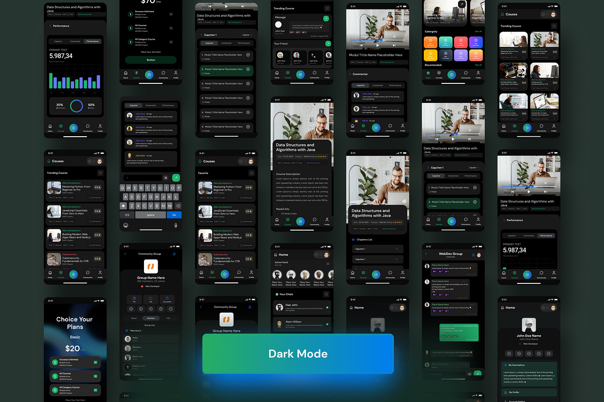 Online learning and community UI Kit, an UI Kit Template by Pixel Blend (Photo 7 of 7)