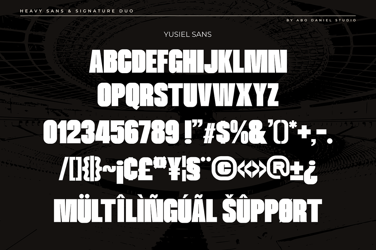 Yusiel, a Sans Serif Font by Abo Daniel Studio (Photo 11 of 13)