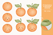 Sweet Orange - Cliparts Set, an Illustration by Estudio Daiane Barbosa (Thumbnail 2 of 8)