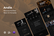 Personal Portfolio React JS Template, a React Template by HasThemes (Thumbnail 1 of 4)