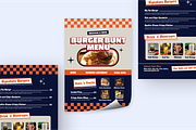 Retro Burger Bunt Menu Restaurant, a Flyer Template by SquidPixey (Thumbnail 4 of 6)