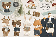 Vintage Woodland Friends, an Animal Illustration by Estudio 812 (Thumbnail 1 of 10)
