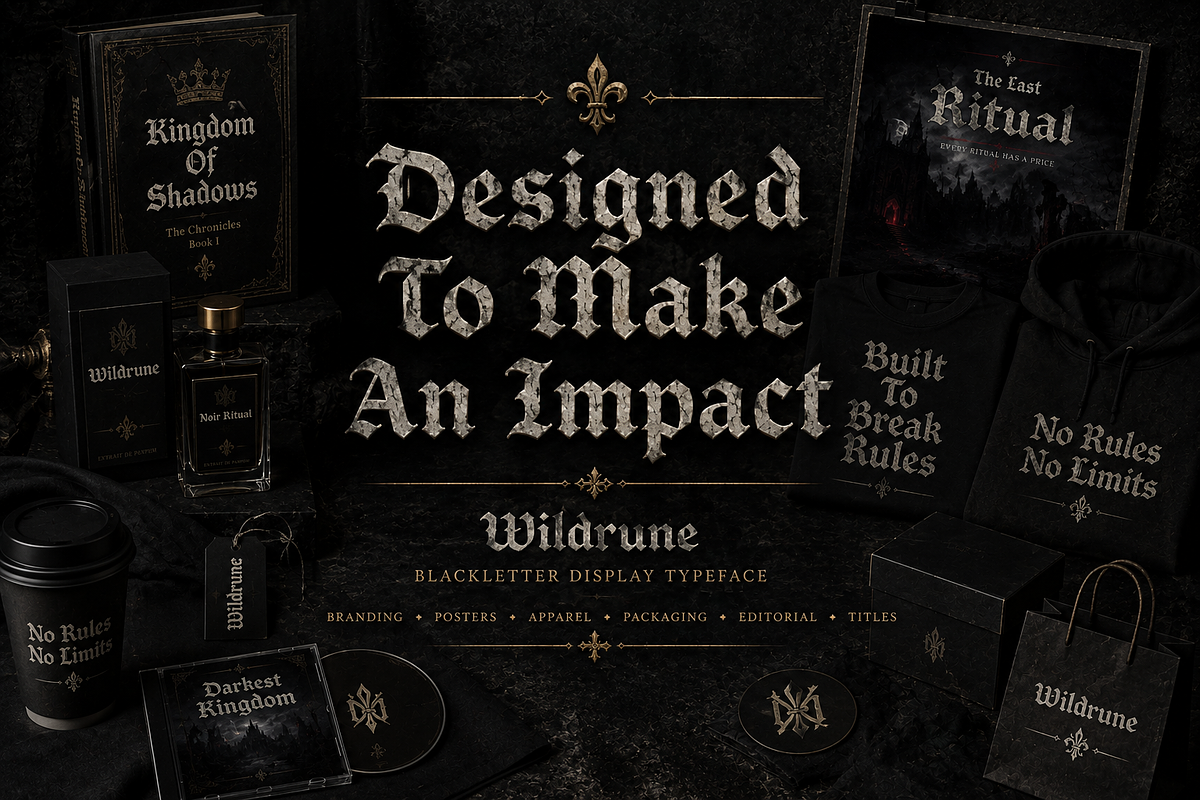 Wildrune, a Blackletter Font by Wow Magic (Photo 2 of 5)