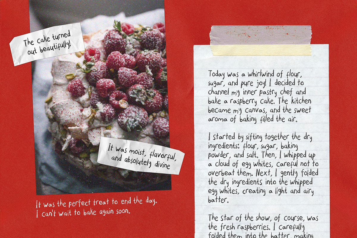 Cherry Feeling Handwritten Font, a Handwritten Font by Perplexitics (Photo 3 of 10)