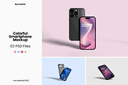 Colorful Smartphone Mockup, an iPhone Mockup by My Code Std (Thumbnail 1 of 4)