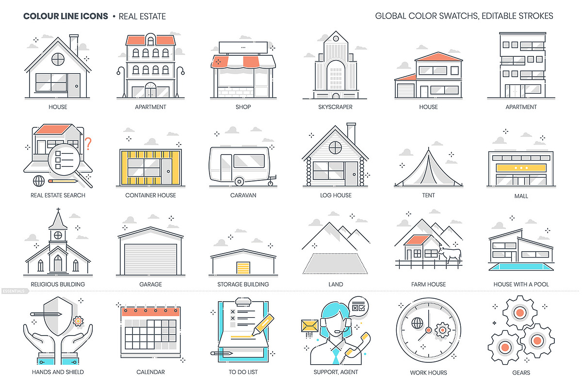 Color line icons, an Outline Icon by Howcolour (Photo 32 of 32)