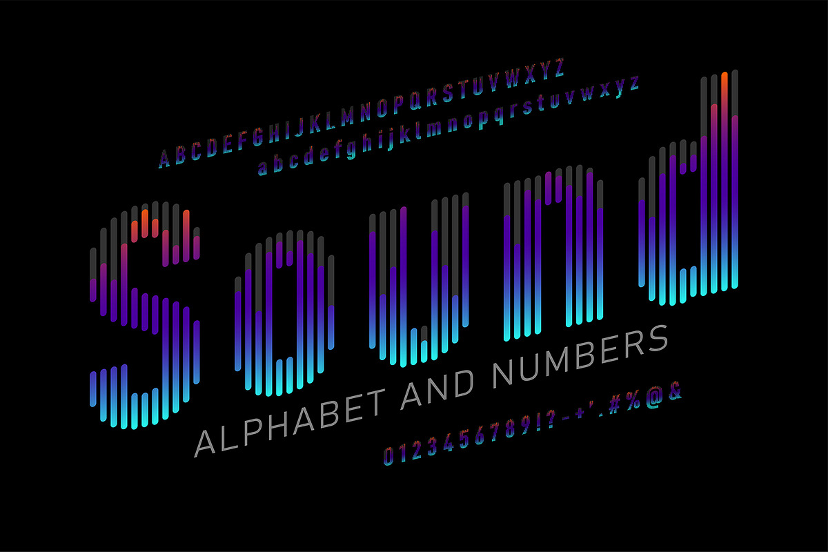 Colorful Sound Wave Alphabet, a Graphic by Pro_Vector (Photo 2 of 4)