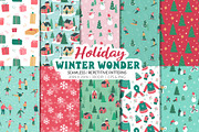 Winter Holiday Pattern Collection, a Pattern Graphic by CreativeChristiana (Thumbnail 1 of 9)