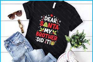 Dear Santa My Brother Did It SVG PNG, a Graphic by Creativeusart