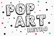 Pop Art Retro Font, a Handwritten Font by Fourteen Letter (Thumbnail 1 of 7)