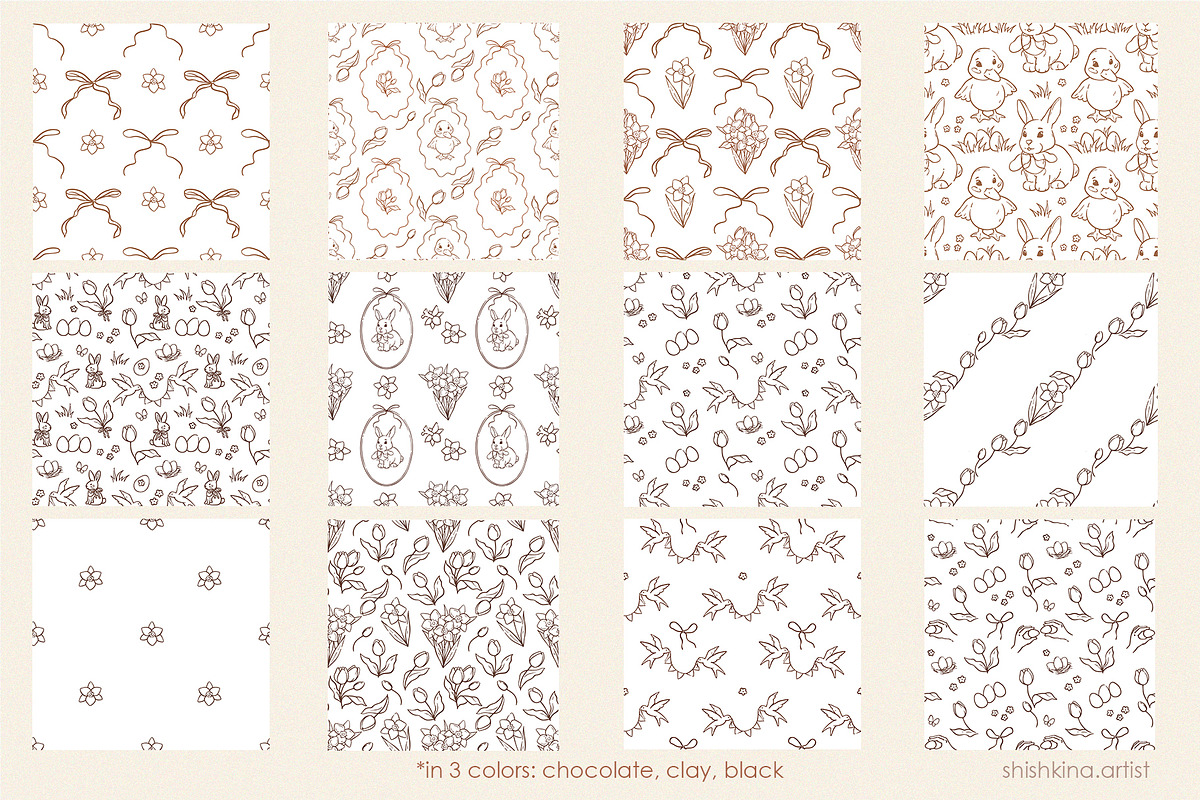 Easter & Spring Clipart Set, a Seasonal Illustration by shishkina.artist (Photo 9 of 9)