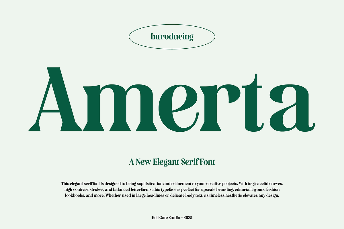Amerta Elegant Serif Font, a Serif Font by GRVS Studio (Photo 1 of 7)