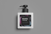 Square Pump Bottle Mockup, a Packaging Mockup by GraphicWindow (Thumbnail 3 of 6)