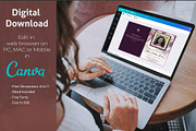 Purple Floral Funeral Program Canva, a Brochure Template by loswl (Thumbnail 2 of 5)