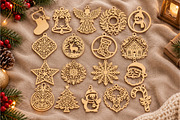 18 Christmas Earrings Laser Cut, an Object Graphic by DreamCafeArt (Thumbnail 3 of 7)