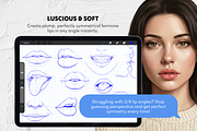 165 Procreate Lips Stamps, a Brush Add-On by Selentaori Studio (Thumbnail 5 of 11)