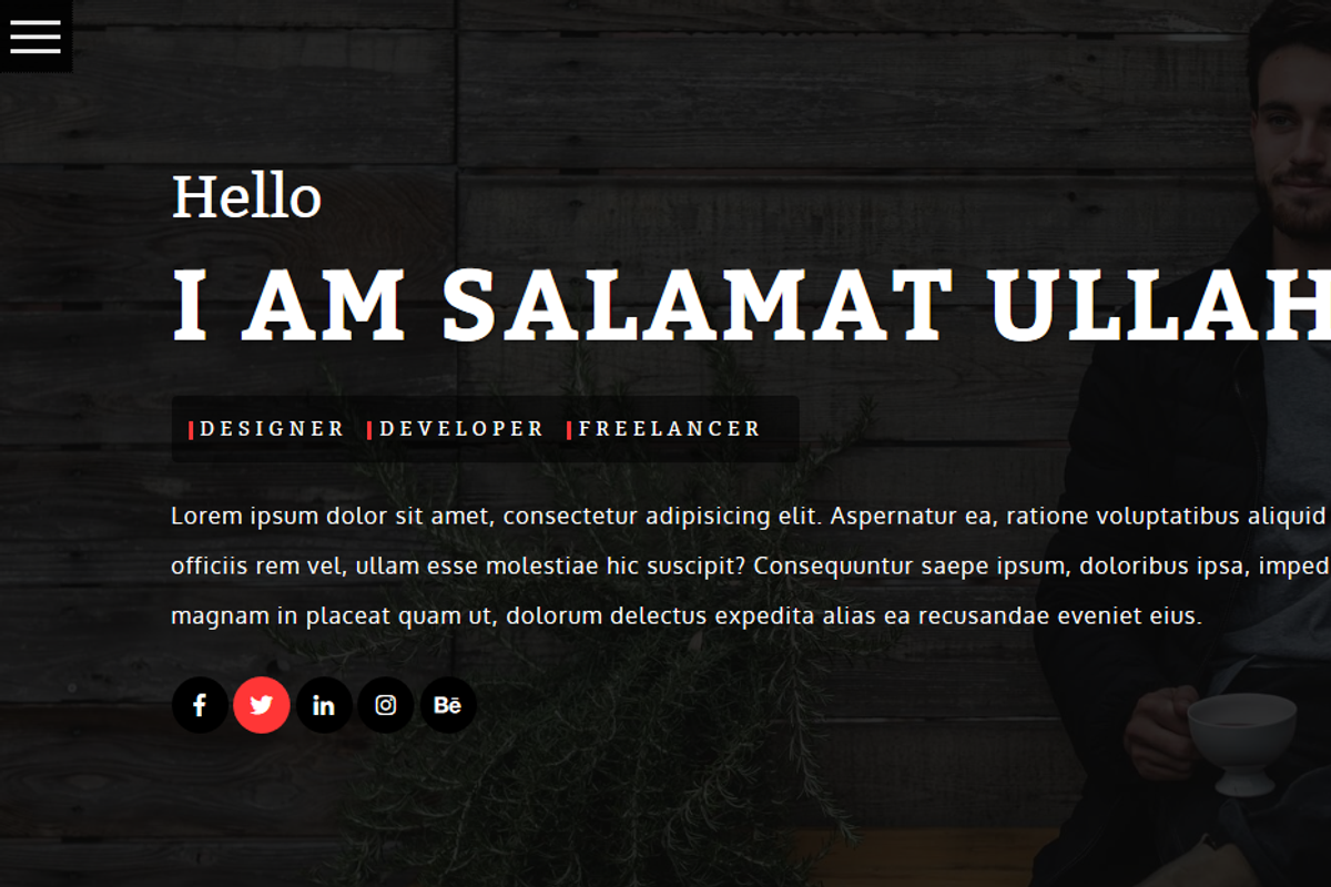 Salamat || Personal Portfolio, a HTML Template by Xoventech (Photo 1 of 5)