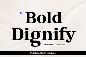 Bold Dignify - Minimalist Calm Serif