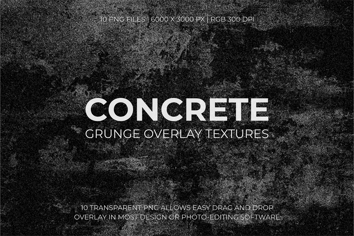 Concrete Grunge Overlay Textures, a Texture Graphic by Partikusi Design (Photo 1 of 3)