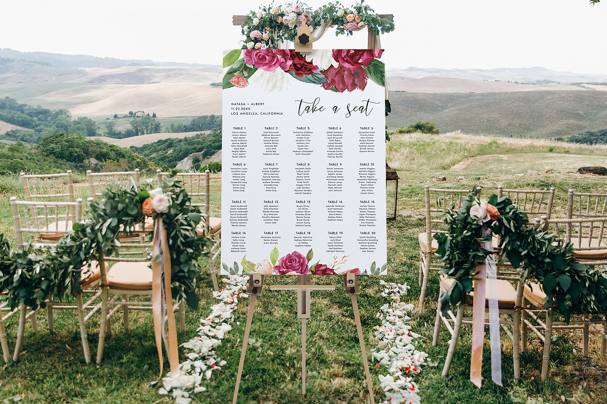 Canva Seating Chart, an Invitation Template by ShineOnWedding (Photo 5 of 8)