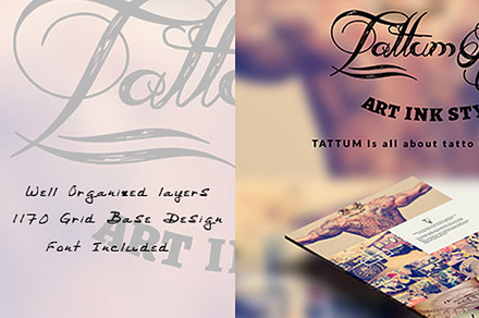 Tattum - Multi-Purpose One Page Psd