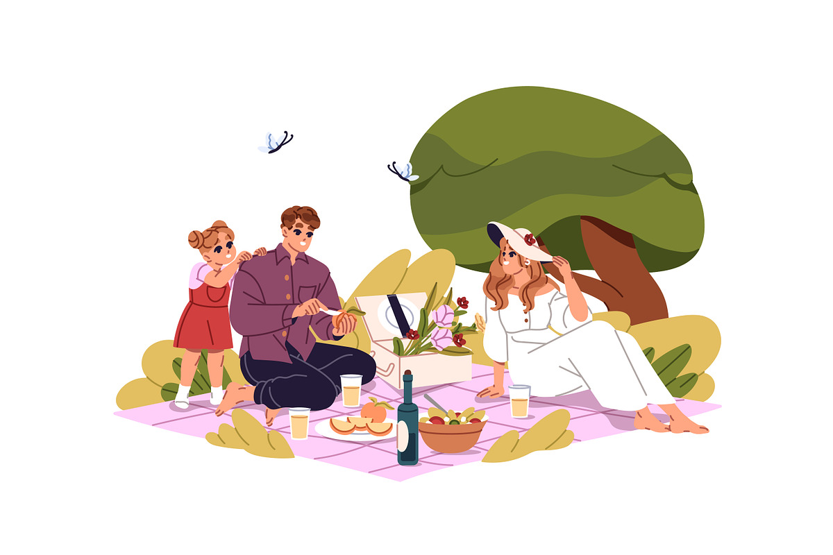 Families on summer vacation set, a Person Illustration by PaperTrident (Photo 2 of 9)