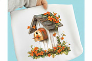 Watercolor Orange Cottage Life Clipa, an Illustration by designcity5 (Thumbnail 4 of 5)
