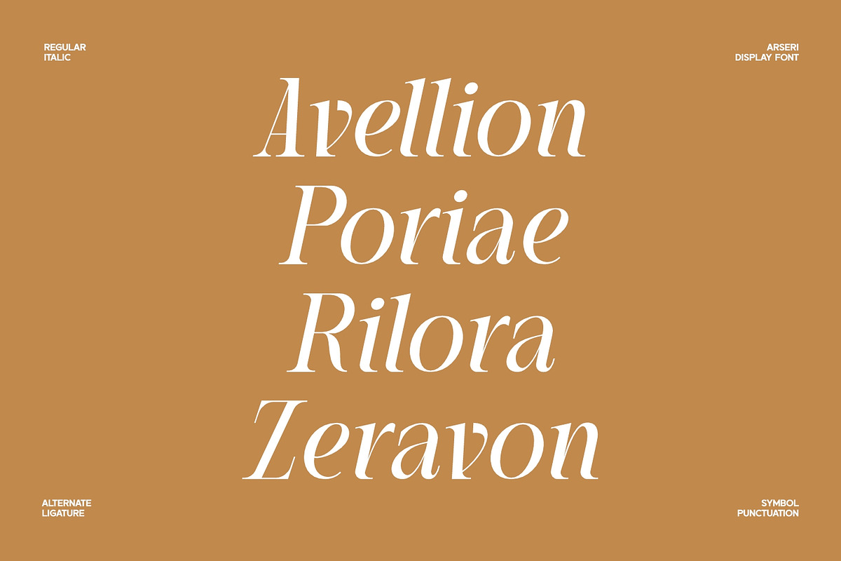 Arseri – Elegant Serif Display Font, a Serif Font by Eotype Studio (Photo 6 of 9)