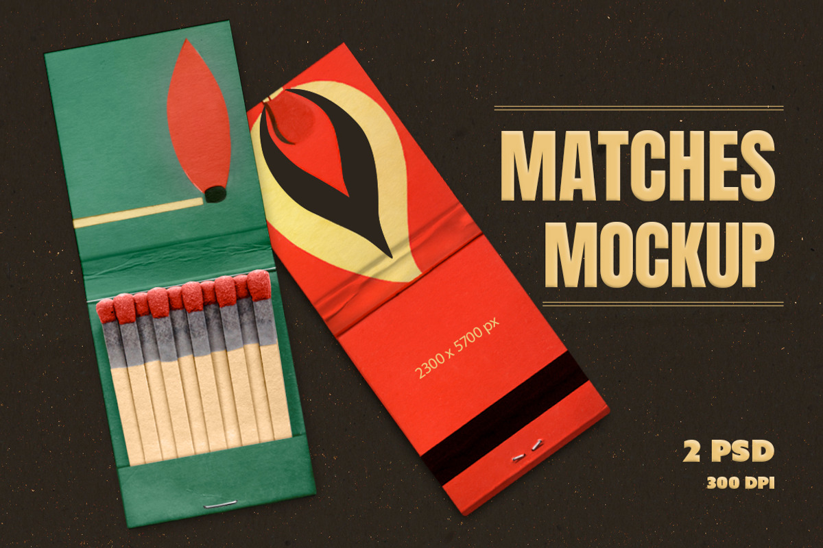 Vintage matchbox mockup, a Packaging Mockup by MixedArt (Photo 1 of 5)