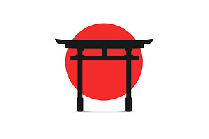 Silhouette Japanese Traditional Tori