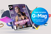 G-Mag magazine cover template, a Magazine Template by Blue Monkey Media (Thumbnail 1 of 5)