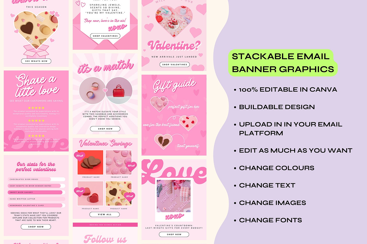 Valentines Email Templates Canva, an Email Template by The Pixel Palace (Photo 9 of 9)