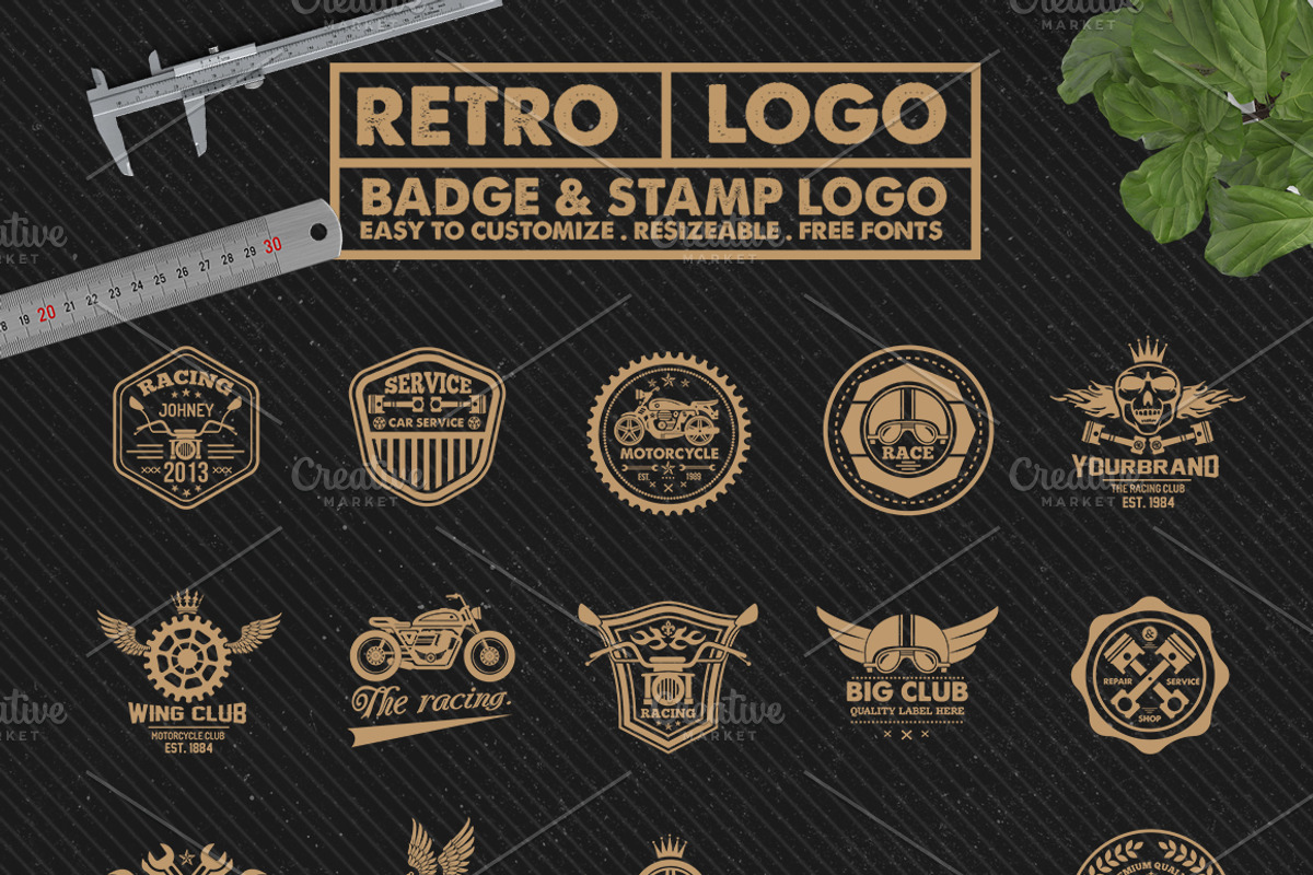 Race Badge & Stamp Logo & 5 Mockup, a Branding & Logo Template by The Craftsman (Photo 3 of 16)