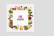 Salad set and backgrounds, a Food Illustration by Good Studio (Thumbnail 6 of 9)