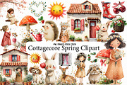 Cottagecore Spring Clipart, an Illustration by Designworld (Thumbnail 1 of 6)