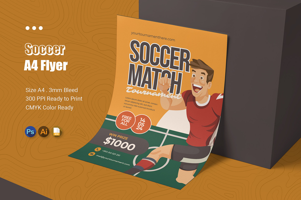 Soccer Tournament Flyer, a Flyer Template by Esensifiksi.studio (Photo 1 of 2)