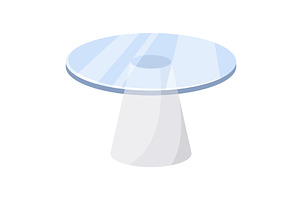 Table furniture of glass and metal, an Object Illustration by the8monkey