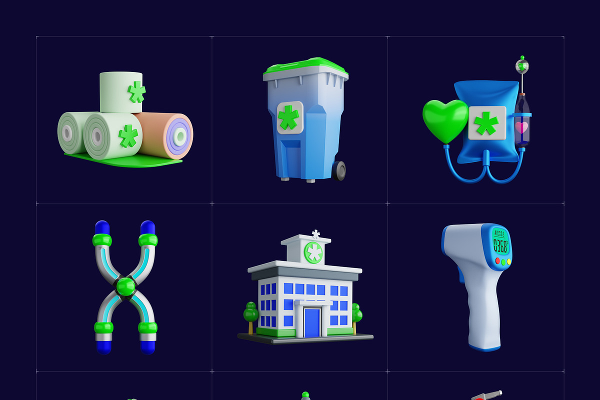 3D Medical Icons Collection, a Duotone Icon by Vectors Market (Photo 8 of 10)