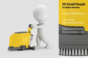 3D Small People - Scrubber Machine