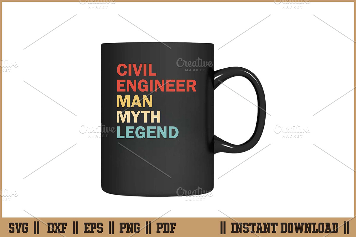 Civil Engineer Man Myth Legend SVG, a Work Illustration by Handy Arts Studio (Photo 3 of 3)