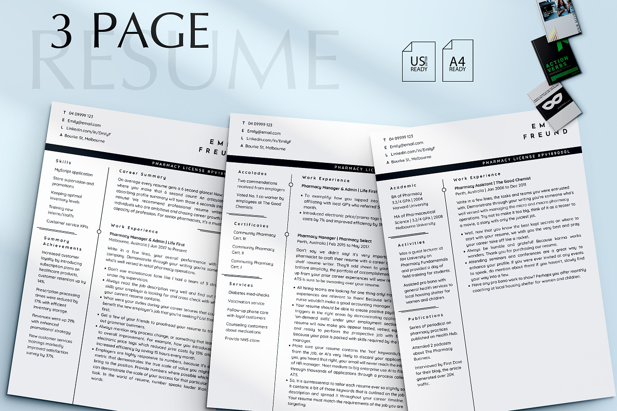 Pharmacy Resume Template Word, a Resume Template by Career Canvas (Photo 3 of 11)