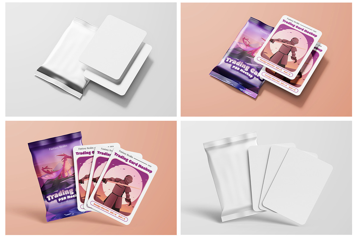 Trading Card Plastic Pack Mockup Set, a Packaging Mockup by Remnand Studio (Photo 8 of 12)
