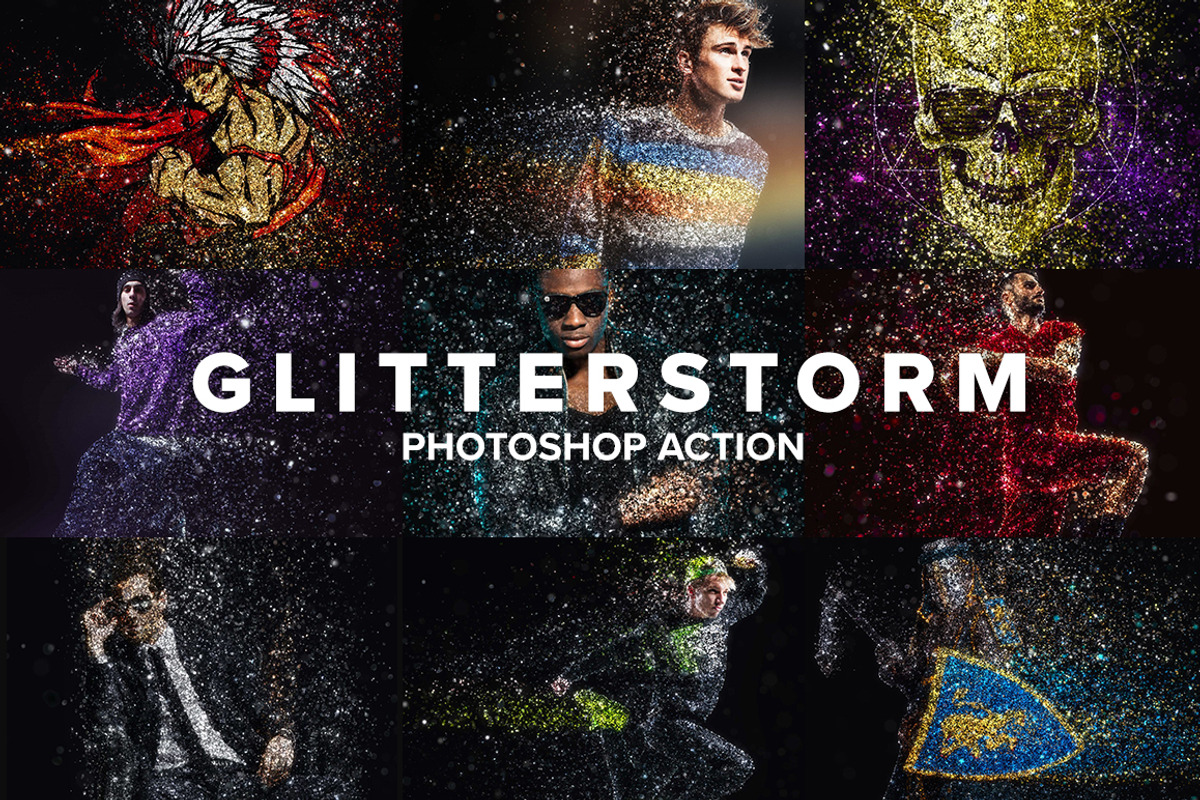Glitterstorm Photoshop Action, an Action Add-On by Sevenstyles (Photo 1 of 23)