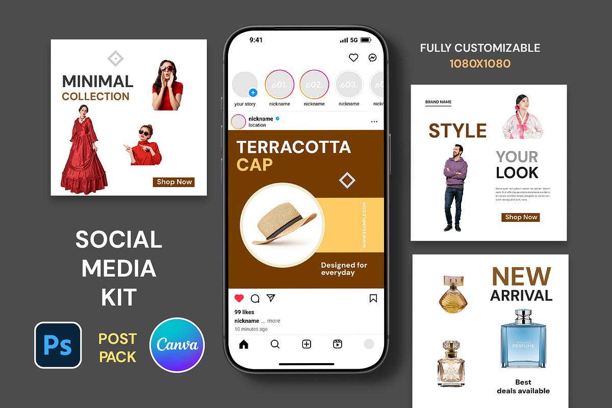 Social Media Kit / Post pack, a Social Media Template by Artisan Vibes (Photo 1 of 7)